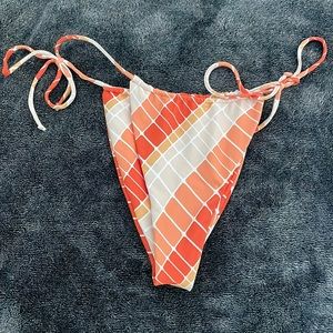 Skatie Medium Orange Tie Bikini Bottom BRAND NEW NEVER WORN